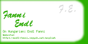 fanni endl business card